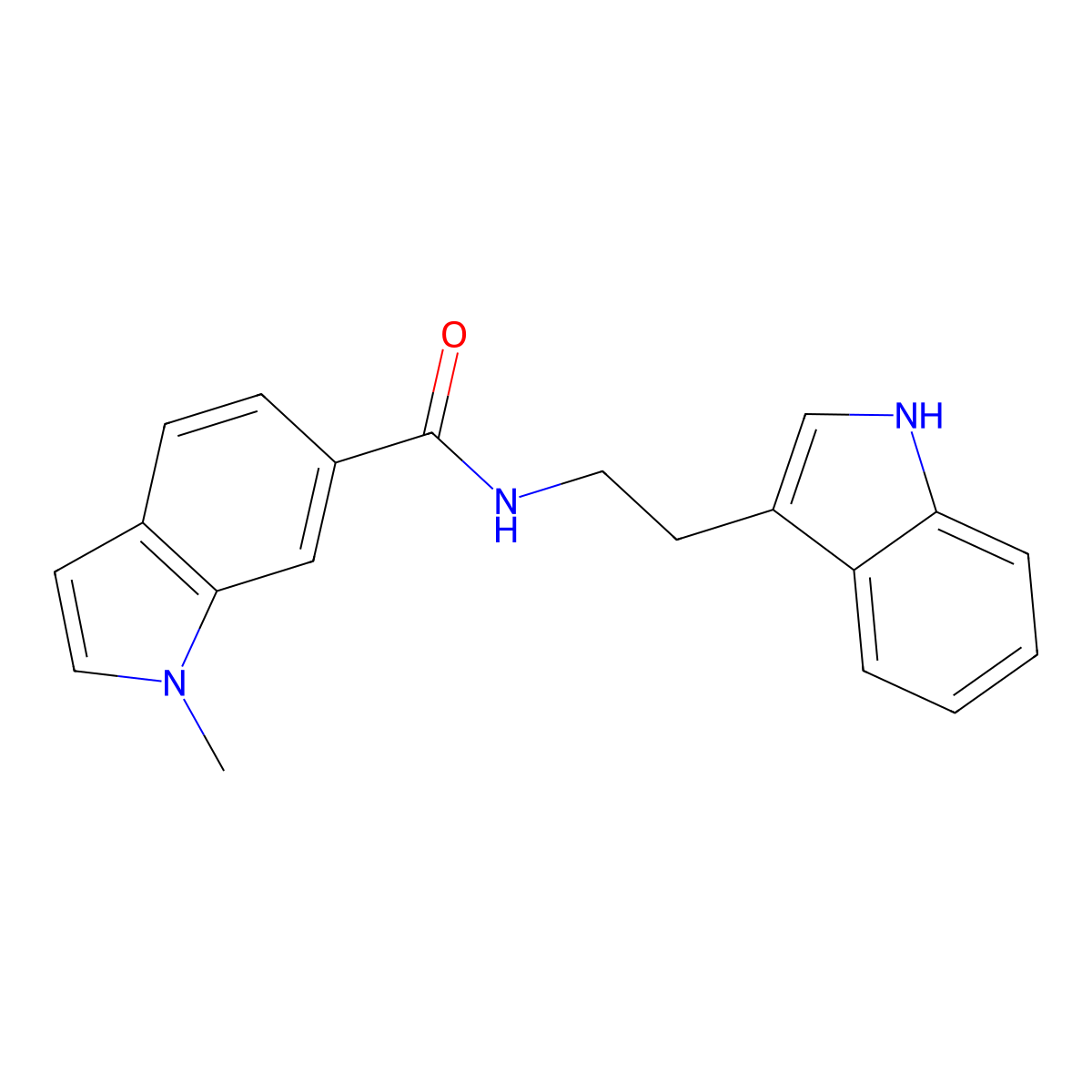 N-[2-(1H-indol-3-yl)ethyl]-1-methyl-1H-indole-6-carboxamide molecular structure, CAS 1246070-71-2