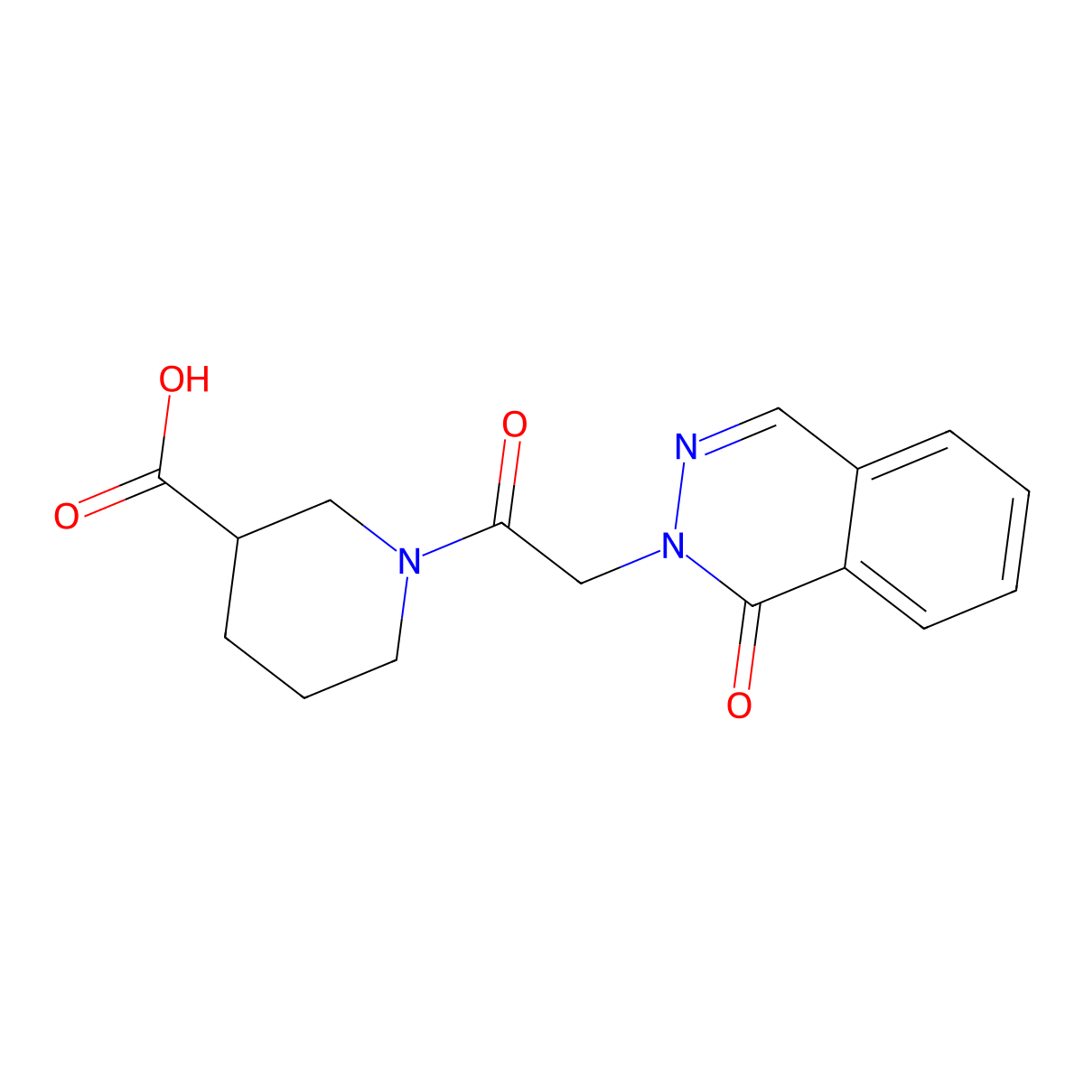 1-[(1-oxophthalazin-2(1H)-yl)acetyl]piperidine-3-carboxylic acid molecular structure, CAS 1246070-72-3