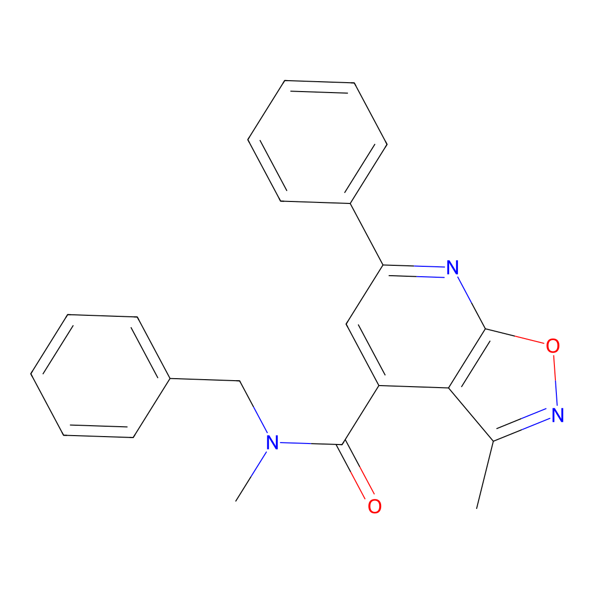 N~4~-benzyl-N~4~,3-dimethyl-6-phenylisoxazolo[5,4-b]pyridine-4-carboxamide molecular structure, CAS 1246071-46-4