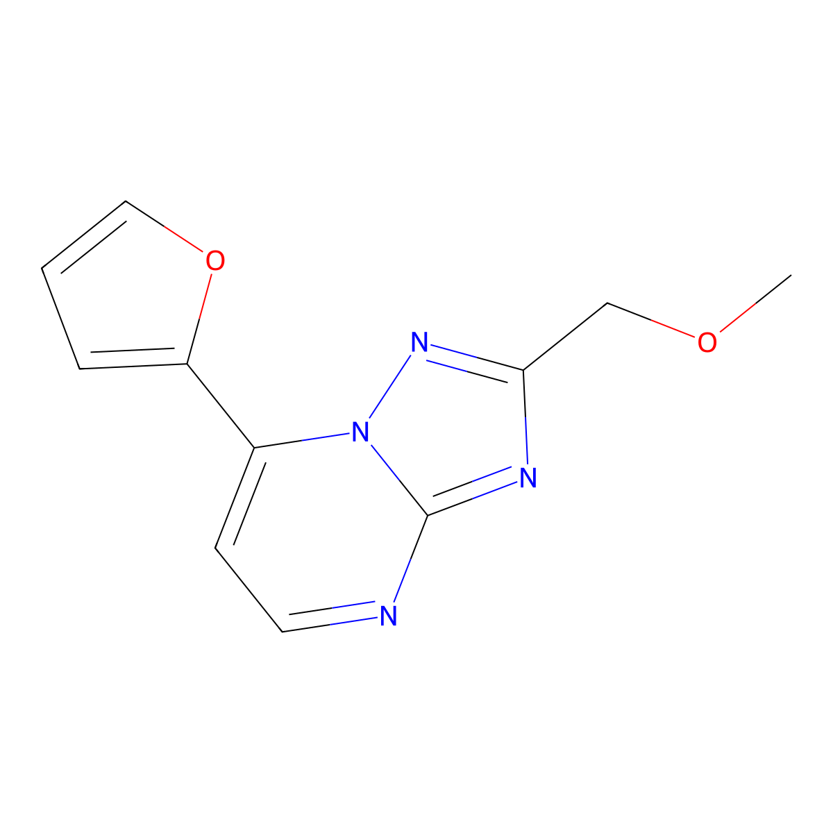 7-(Furan-2-yl)-2-(methoxymethyl)[1,2,4]triazolo[1,5-a]pyrimidine molecular structure, CAS 1246071-99-7