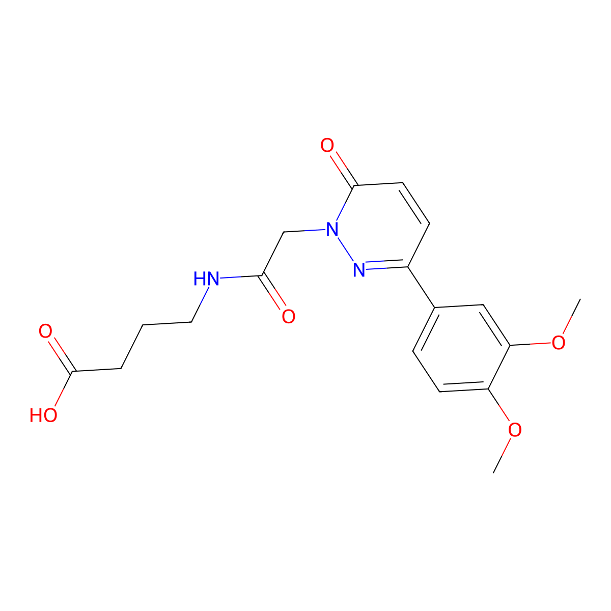 4-({[3-(3,4-dimethoxyphenyl)-6-oxopyridazin-1(6H)-yl]acetyl}amino)butanoic acid molecular structure, CAS 1246073-16-4