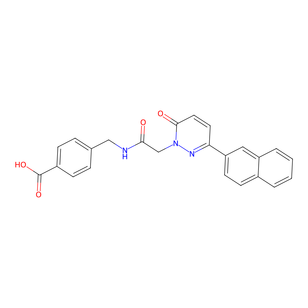 4-[({[3-(naphthalen-2-yl)-6-oxopyridazin-1(6H)-yl]acetyl}amino)methyl]benzoic acid molecular structure, CAS 1246073-19-7