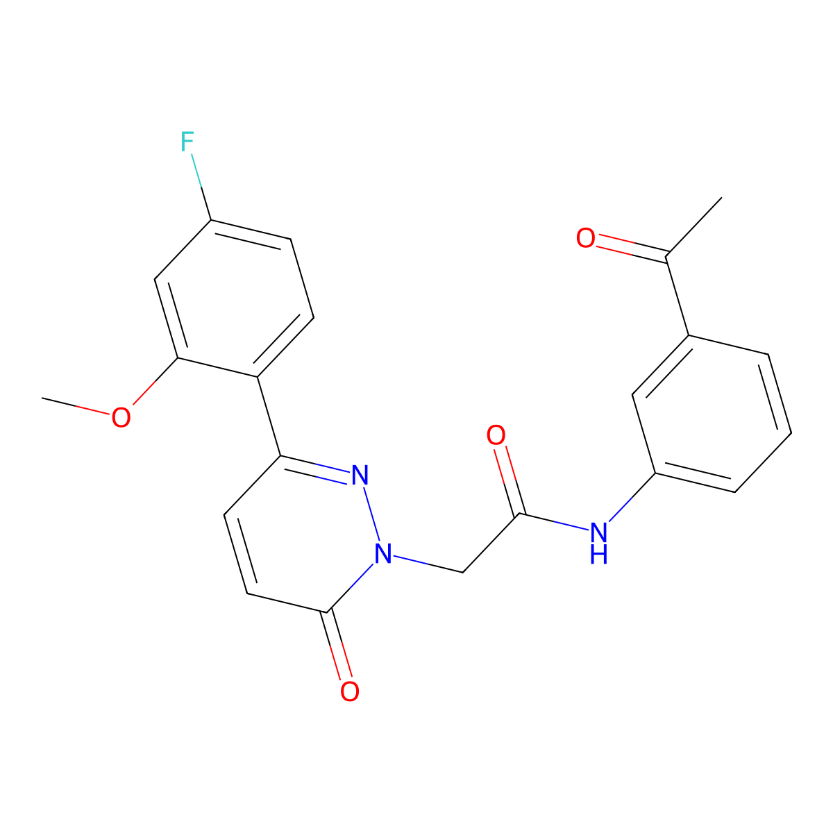 N-(3-acetylphenyl)-2-[3-(4-fluoro-2-methoxyphenyl)-6-oxopyridazin-1(6H)-yl]acetamide molecular structure, CAS 1246073-55-1