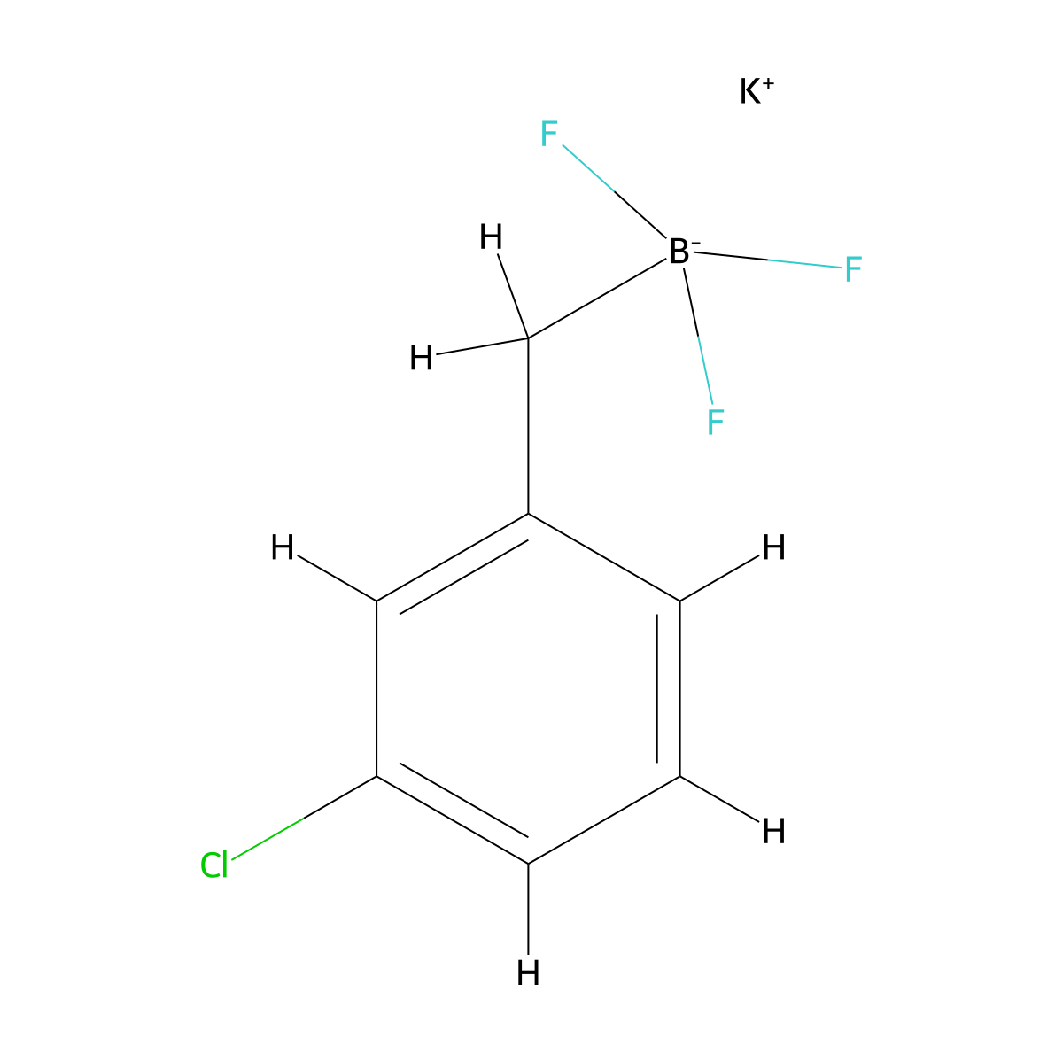 Potassium [(3-chlorophenyl)methyl]trifluoroboranuide molecular structure, CAS 1246073-61-9