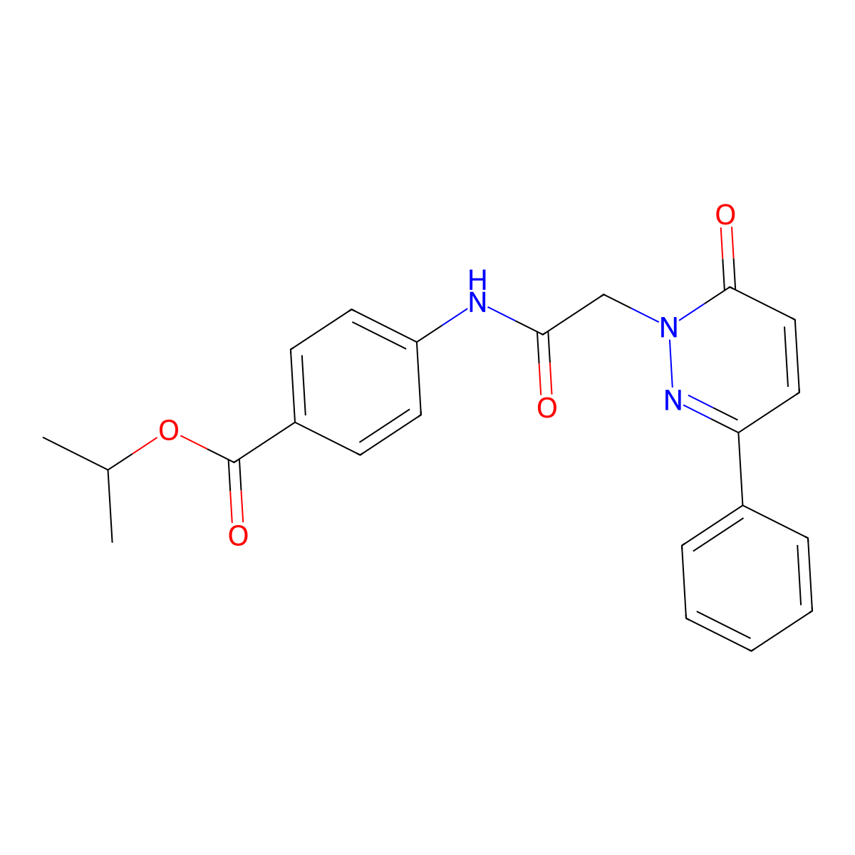 propan-2-yl 4-{[(6-oxo-3-phenylpyridazin-1(6H)-yl)acetyl]amino}benzoate molecular structure, CAS 1246073-67-5