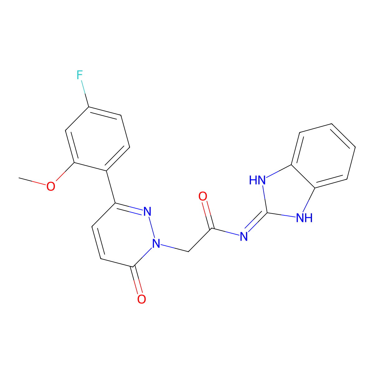 N-(1,3-dihydro-2H-benzimidazol-2-ylidene)-2-[3-(4-fluoro-2-methoxyphenyl)-6-oxopyridazin-1(6H)-yl]acetamide molecular structure, CAS 1246073-82-4