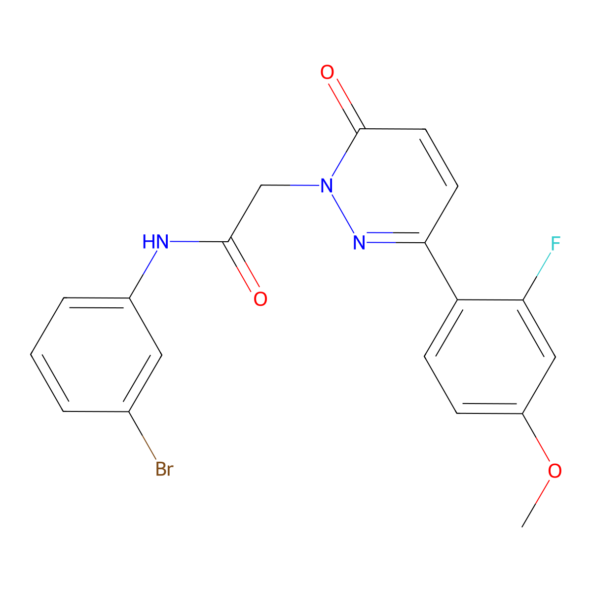 N-(3-bromophenyl)-2-[3-(2-fluoro-4-methoxyphenyl)-6-oxopyridazin-1(6H)-yl]acetamide molecular structure, CAS 1246073-85-7