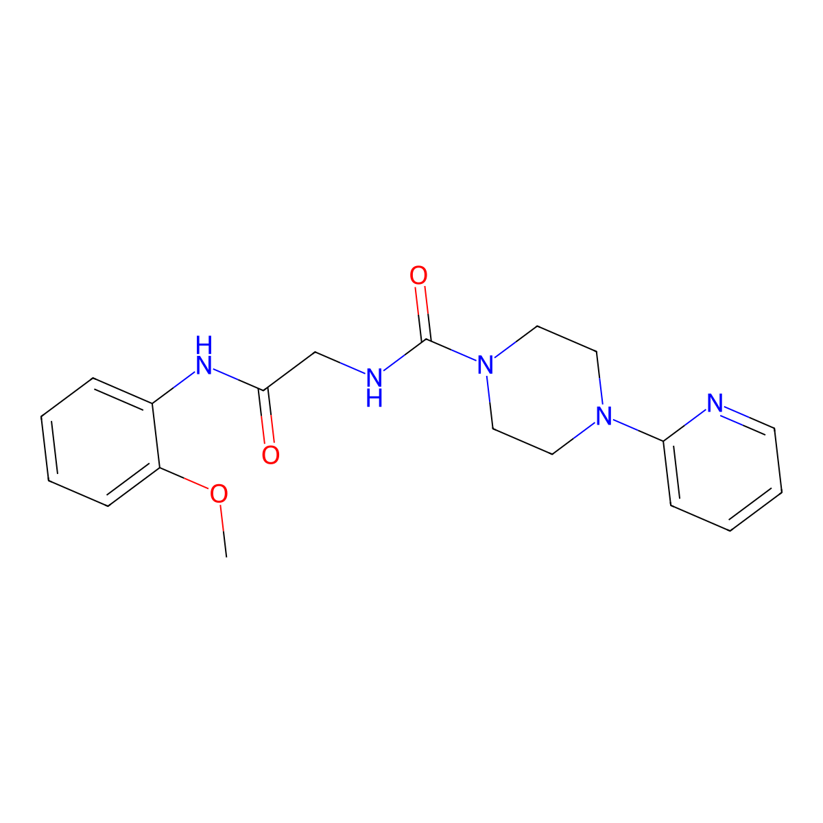 N-{2-[(2-methoxyphenyl)amino]-2-oxoethyl}-4-(pyridin-2-yl)piperazine-1-carboxamide molecular structure, CAS 1246074-05-4