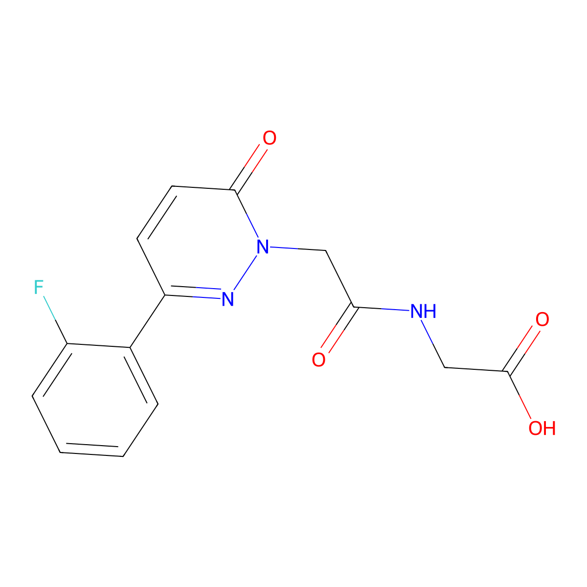 N-{[3-(2-fluorophenyl)-6-oxopyridazin-1(6H)-yl]acetyl}glycine molecular structure, CAS 1246074-90-7