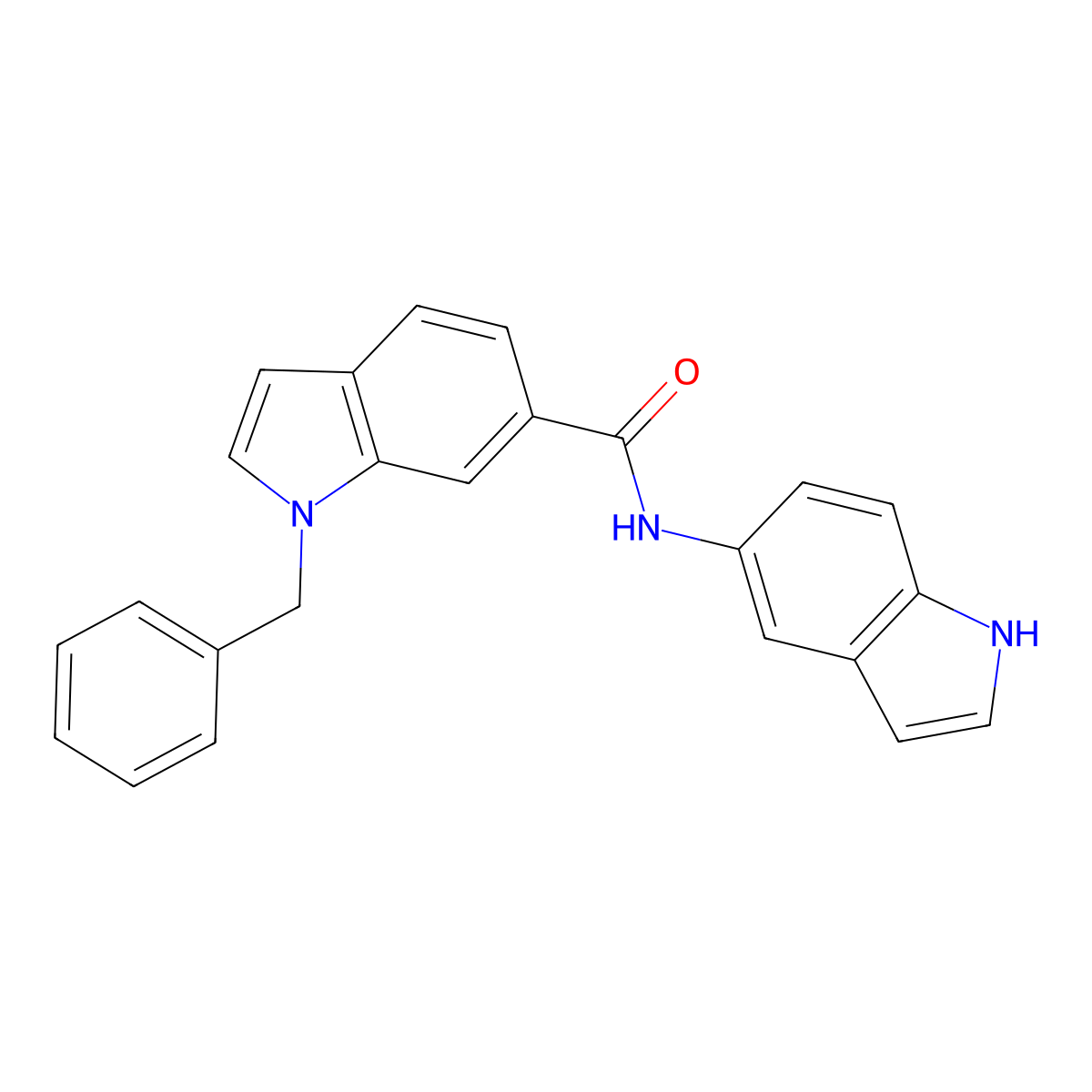 1-benzyl-N-(1H-indol-5-yl)-1H-indole-6-carboxamide molecular structure, CAS 1246076-63-0