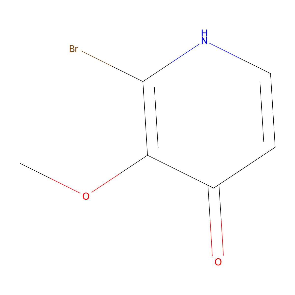 2-Bromo-3-methoxypyridin-4-ol molecular structure, CAS 1246088-37-8