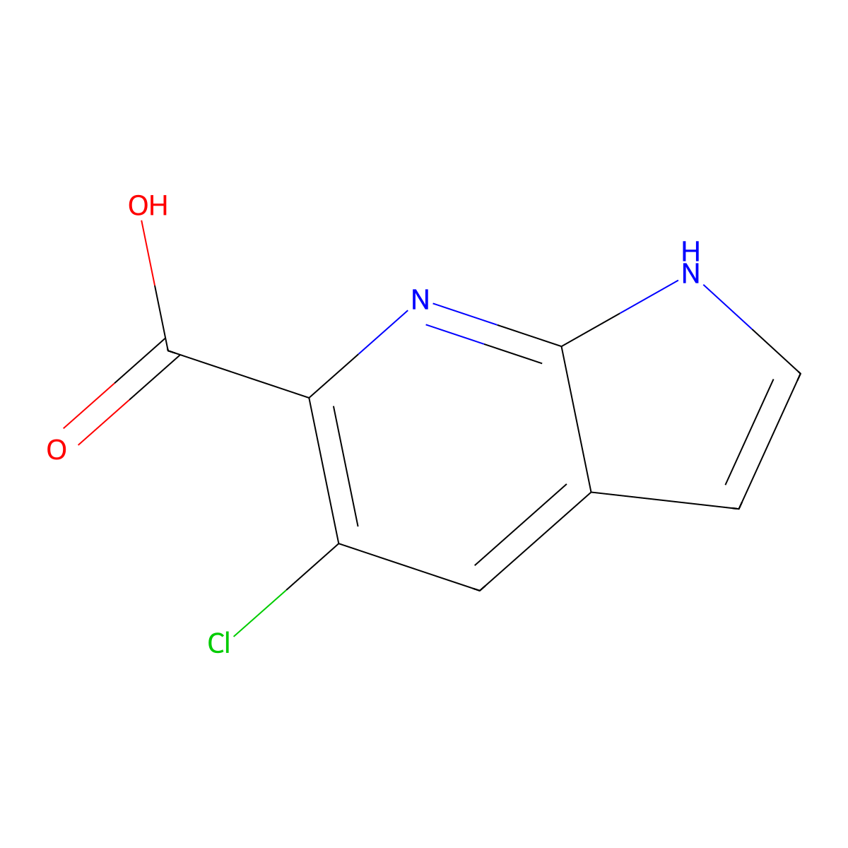 5-Chloro-1H-pyrrolo[2,3-b]pyridine-6-carboxylic acid molecular structure, CAS 1246088-49-2