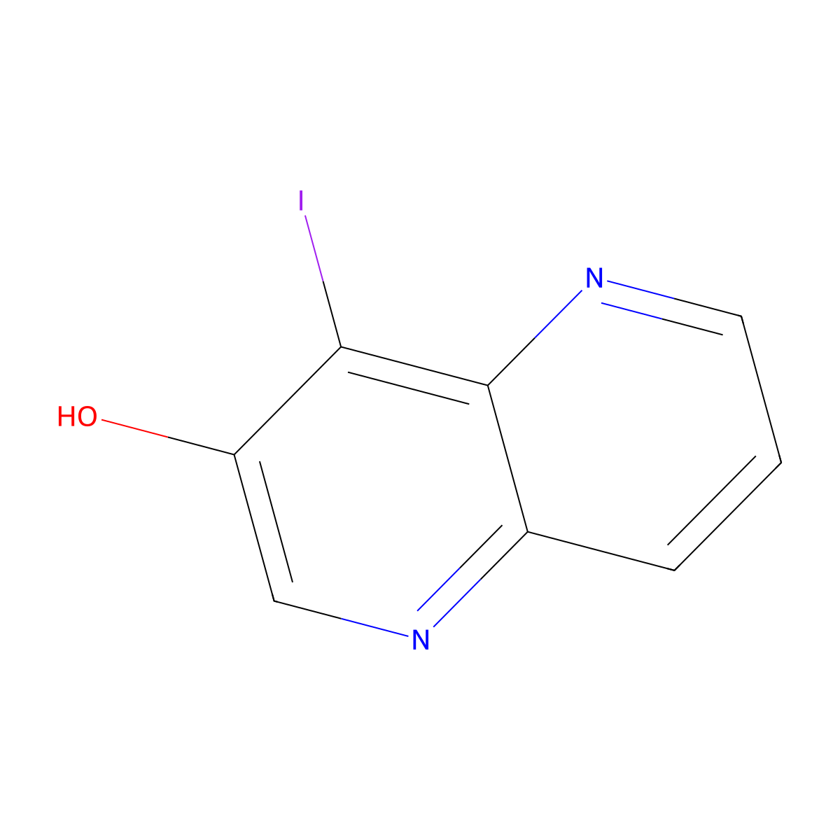 4-Iodo-1,5-naphthyridin-3-ol molecular structure, CAS 1246088-57-2