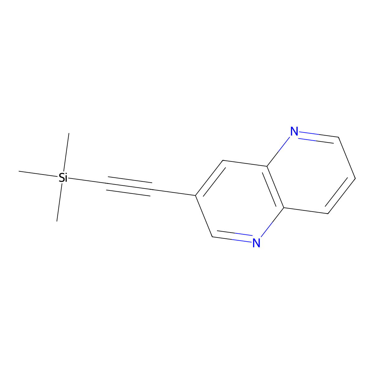 3-((Trimethylsilyl)ethynyl)-1,5-naphthyridine molecular structure, CAS 1246088-67-4