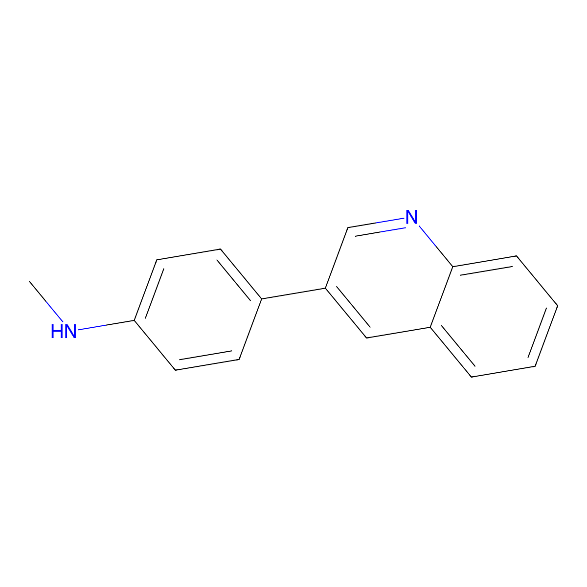 N-Methyl-4-(quinolin-3-yl)aniline molecular structure, CAS 1246092-07-8