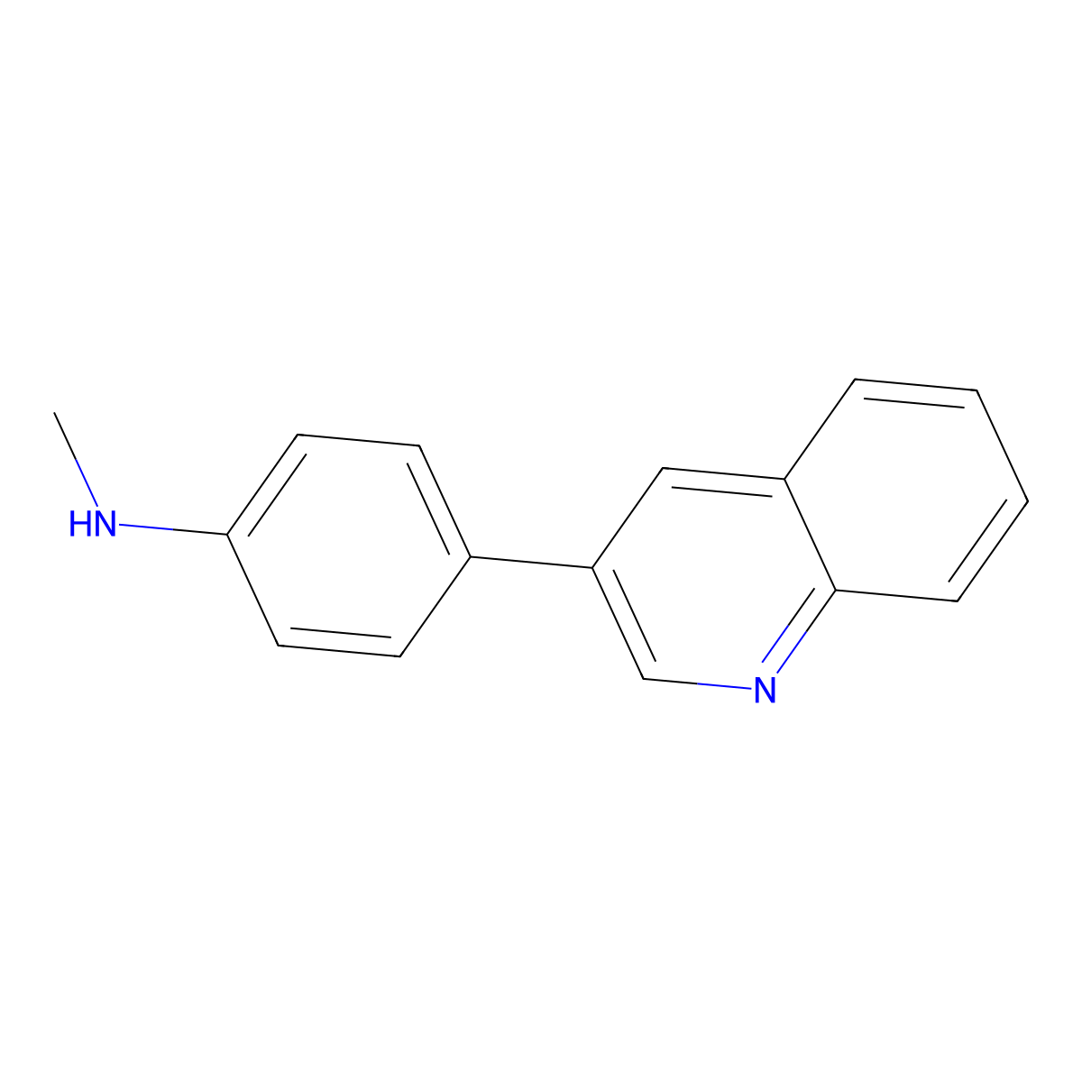 N-Methyl-4-(quinolin-3-yl)aniline molecular structure, CAS 1246092-07-8