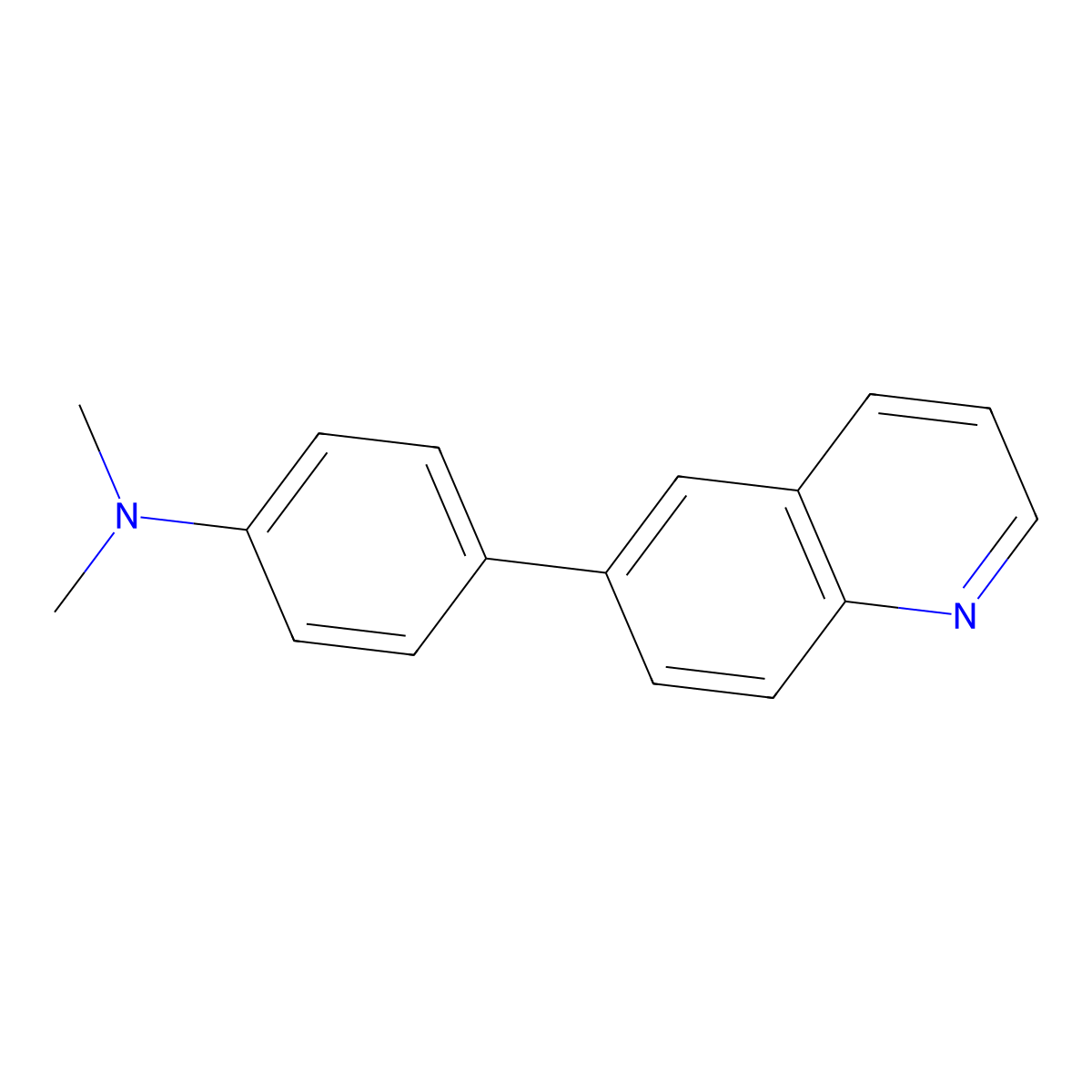 N,N-Dimethyl-4-(quinolin-6-yl)aniline molecular structure, CAS 1246092-12-5