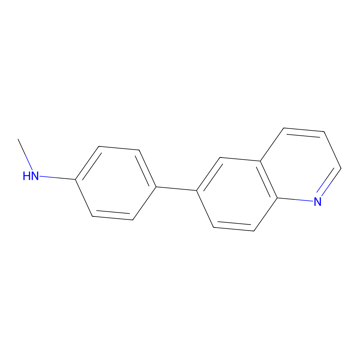 N-Methyl-4-(quinolin-6-yl)aniline molecular structure, CAS 1246092-13-6