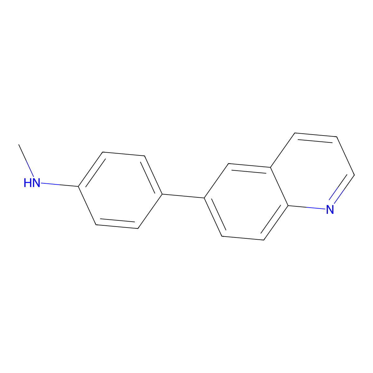 N-Methyl-4-(quinolin-6-yl)aniline molecular structure, CAS 1246092-13-6