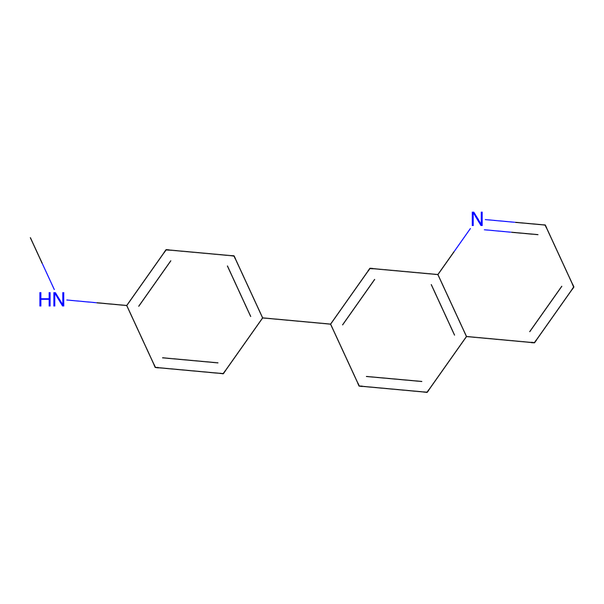 N-Methyl-4-(quinolin-7-yl)aniline molecular structure, CAS 1246092-14-7