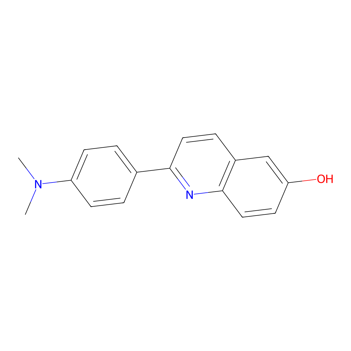 2-[4-(Dimethylamino)phenyl]-6-quinolinol molecular structure, CAS 1246092-42-1