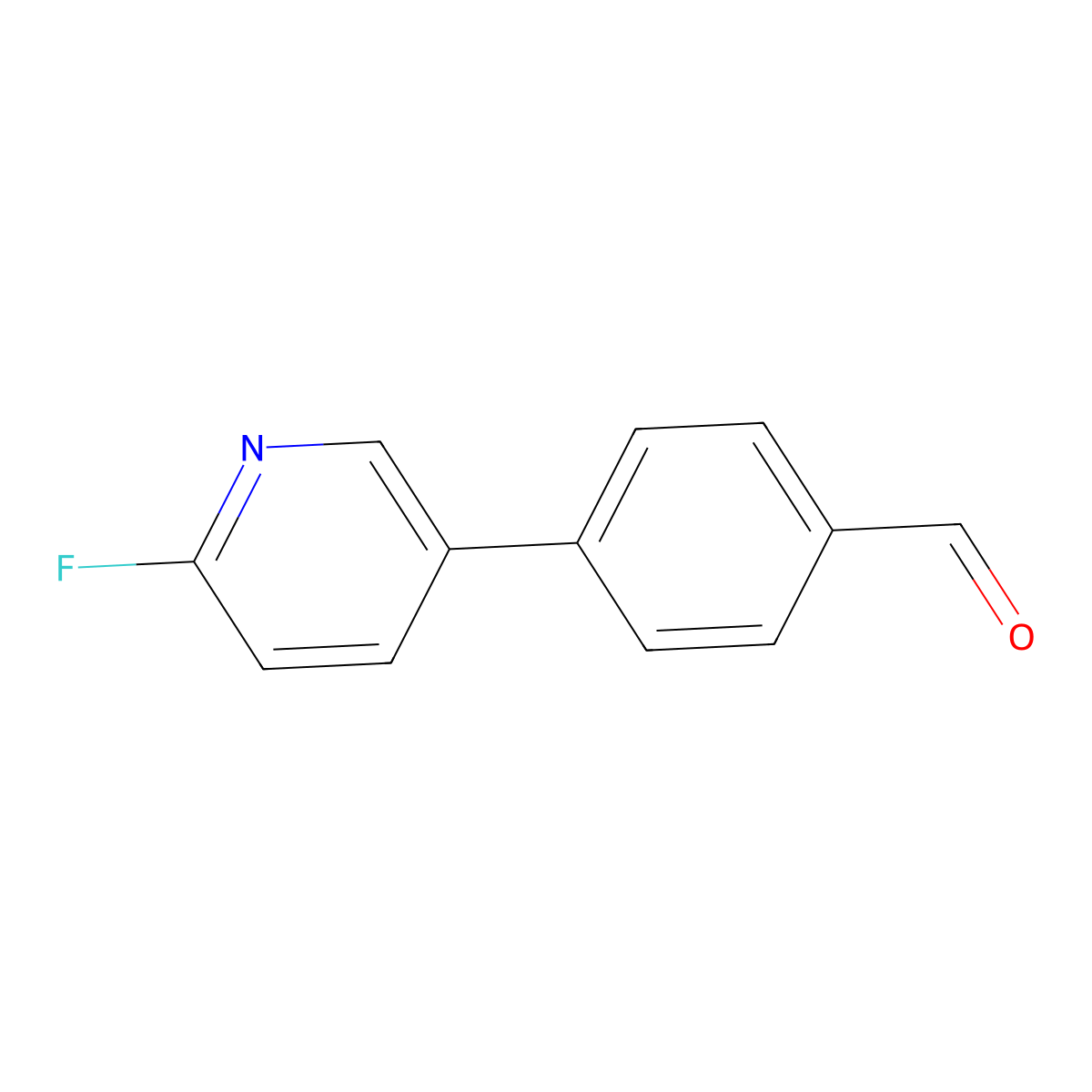 4-(6-Fluoropyridin-3-yl)benzaldehyde molecular structure, CAS 1246094-09-6