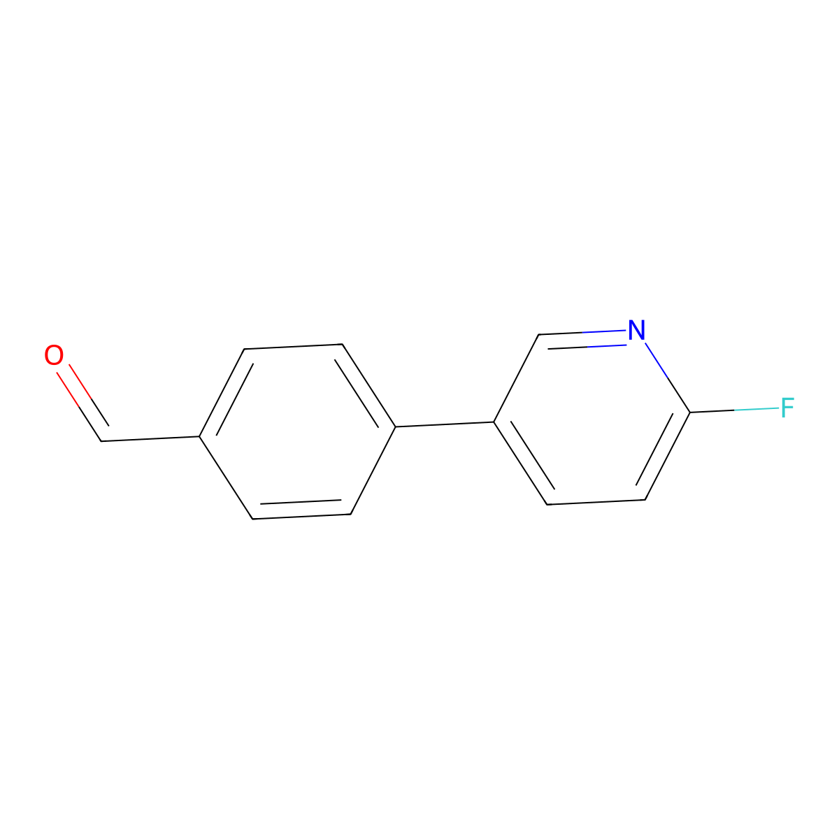 4-(6-Fluoropyridin-3-yl)benzaldehyde molecular structure, CAS 1246094-09-6