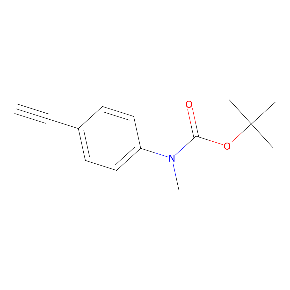 N-Boc-4-ethynyl-N-methylaniline molecular structure, CAS 1246094-14-3