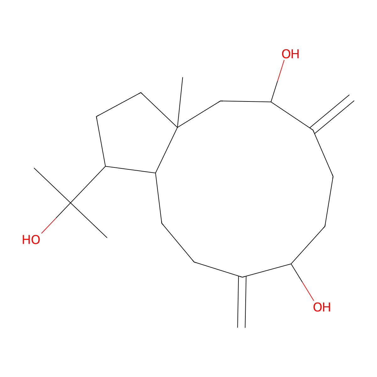 1-(2-Hydroxypropan-2-yl)-3a-methyl-6,10-bis(methylene)tetradecahydrocyclopenta[11]annulene-5,9-diol molecular structure, CAS 1246094-62-1