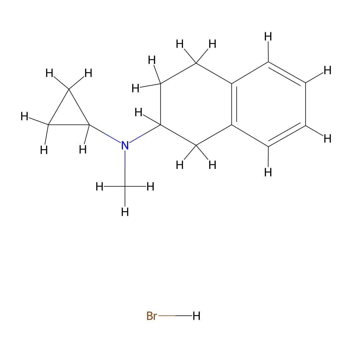 Cyclopropyl-methyl-(1,2,3,4-tetrahydro-naphthalen-2-yl)-amine hydrobromide molecular structure, CAS 1246094-80-3
