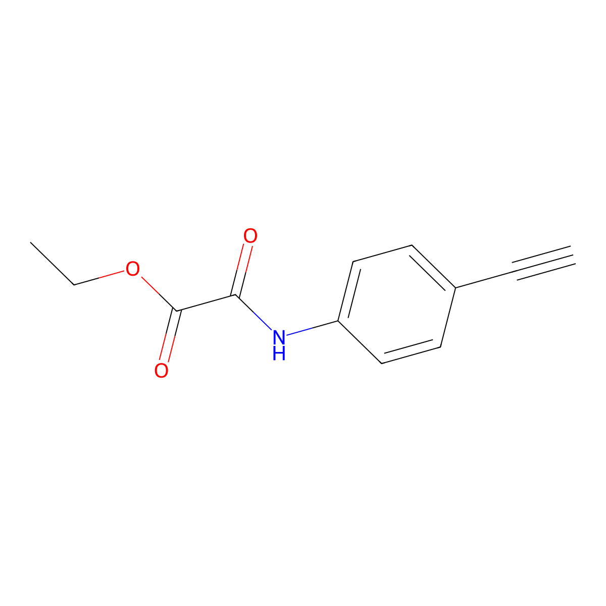 Ethyl [(4-ethynylphenyl)carbamoyl]formate molecular structure, CAS 1246095-90-8