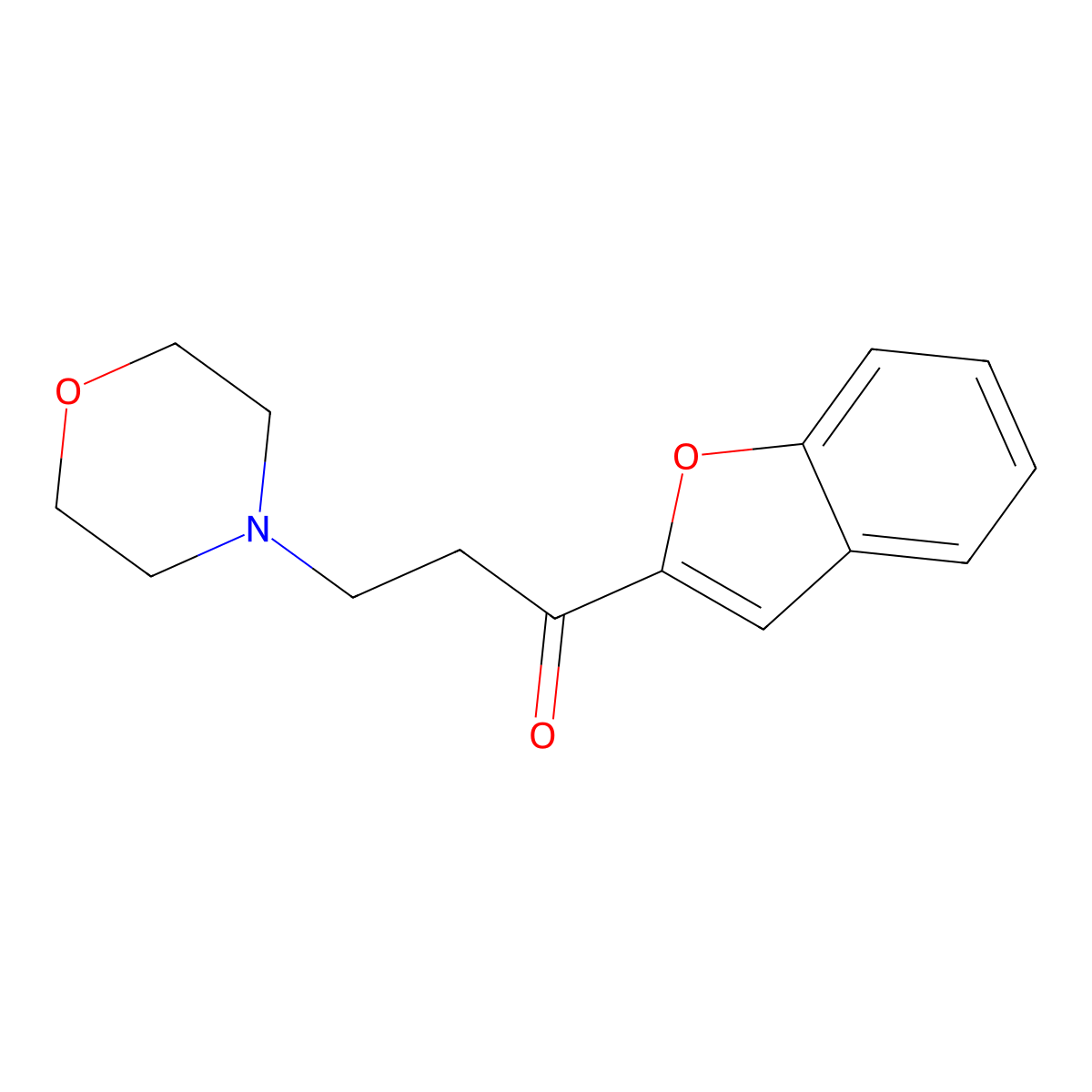 1-(1-Benzofuran-2-yl)-3-(morpholin-4-yl)propan-1-one molecular structure, CAS 124617-33-0
