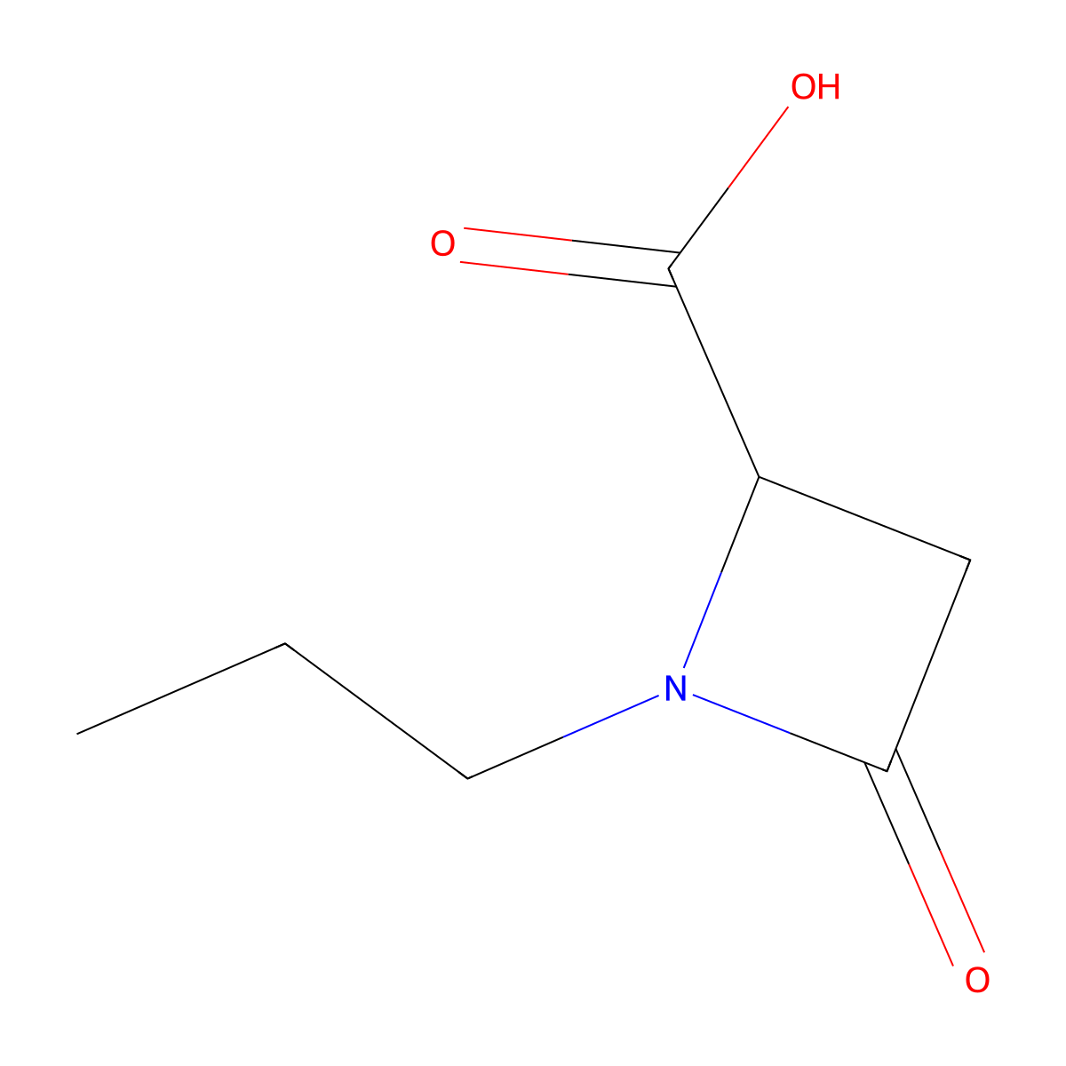 4-Oxo-1-propylazetidine-2-carboxylic acid molecular structure, CAS 1246172-38-2
