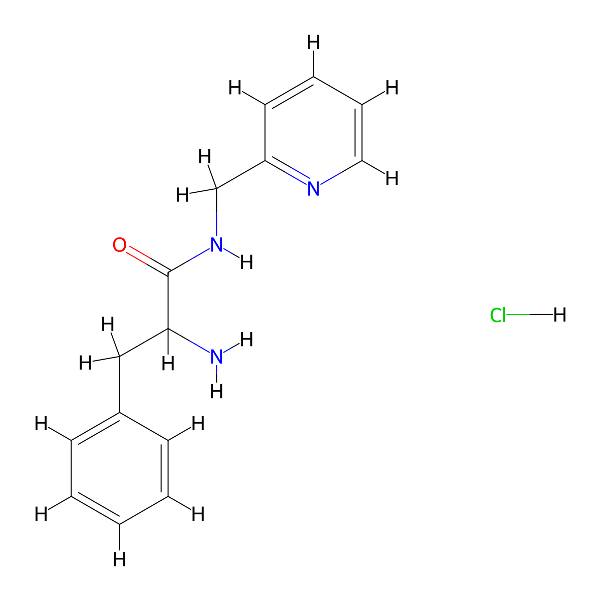 2-Amino-3-phenyl-N-(2-pyridinylmethyl)propanamide hydrochloride molecular structure, CAS 1246172-53-1