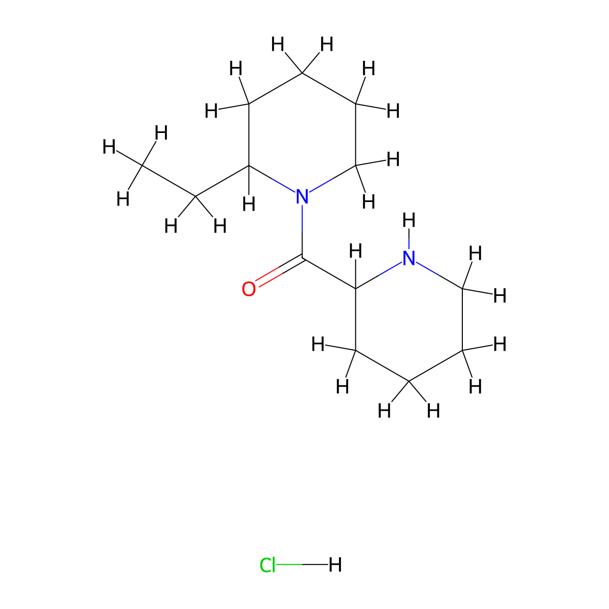 (2-Ethyl-1-piperidinyl)(2-piperidinyl)methanone hydrochloride molecular structure, CAS 1246172-60-0