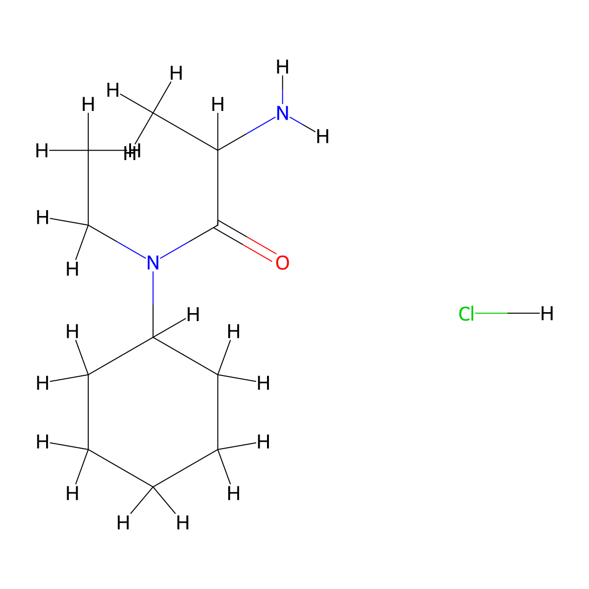 2-Amino-N-cyclohexyl-N-ethylpropanamide hydrochloride molecular structure, CAS 1246172-64-4