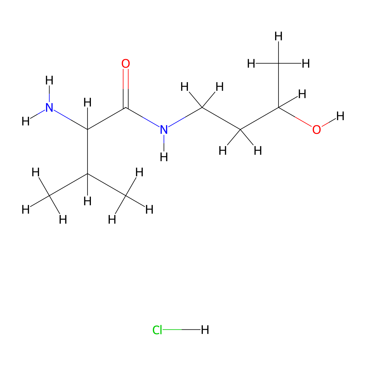 2-Amino-N-(3-hydroxybutyl)-3-methylbutanamide hydrochloride molecular structure, CAS 1246172-69-9
