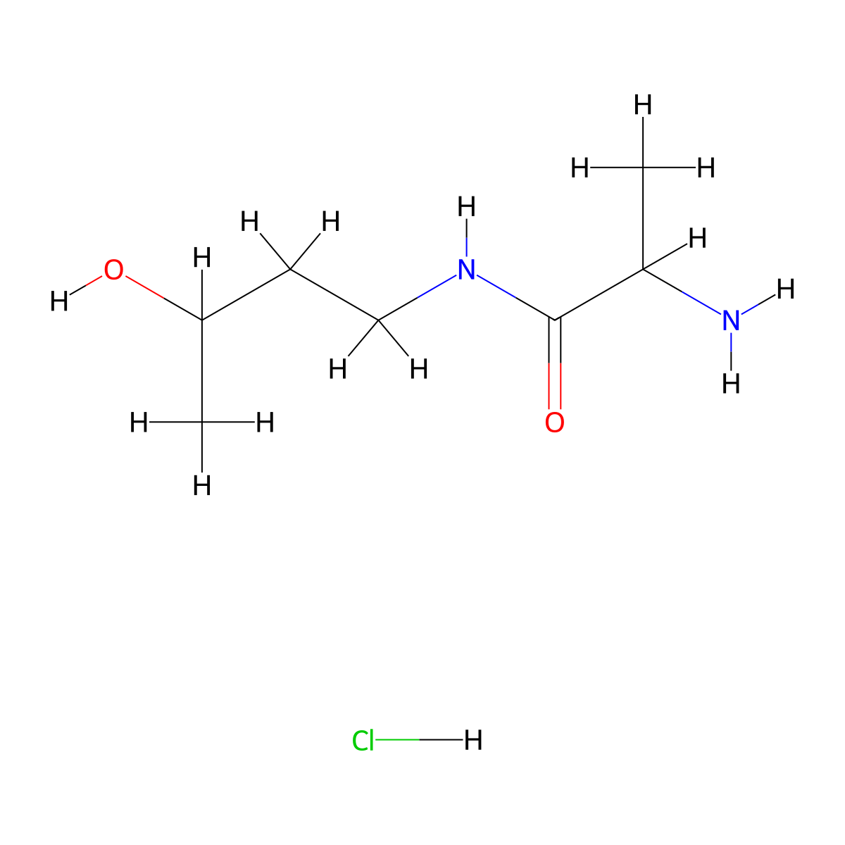2-Amino-N-(3-hydroxybutyl)propanamide hydrochloride molecular structure, CAS 1246172-73-5