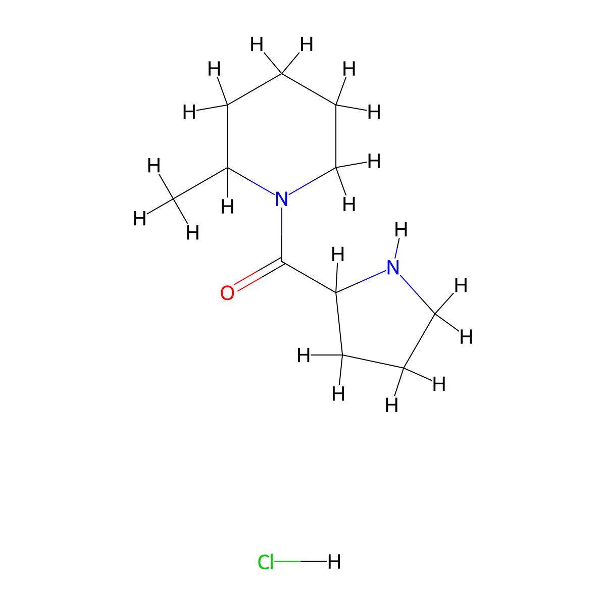 (2-Methyl-1-piperidinyl)(2-pyrrolidinyl)methanone hydrochloride molecular structure, CAS 1246172-82-6