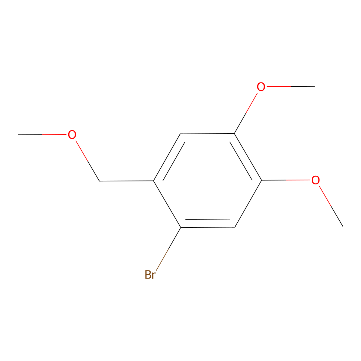 1-Bromo-4,5-dimethoxy-2-(methoxymethyl)benzene molecular structure, CAS 124618-99-1