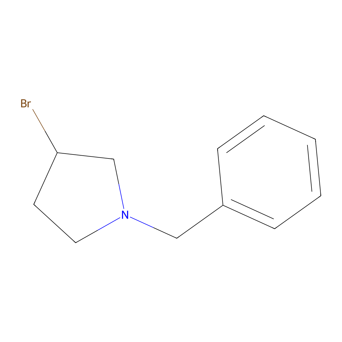 (R)-1-Benzyl-3-bromopyrrolidine molecular structure, CAS 1246182-98-8