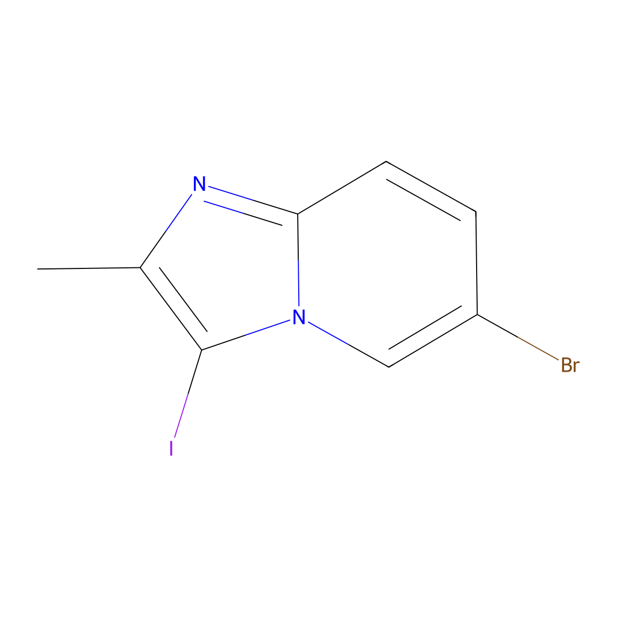 6-Bromo-3-iodo-2-methylimidazo[1,2-a]pyridine molecular structure, CAS 1246184-50-8