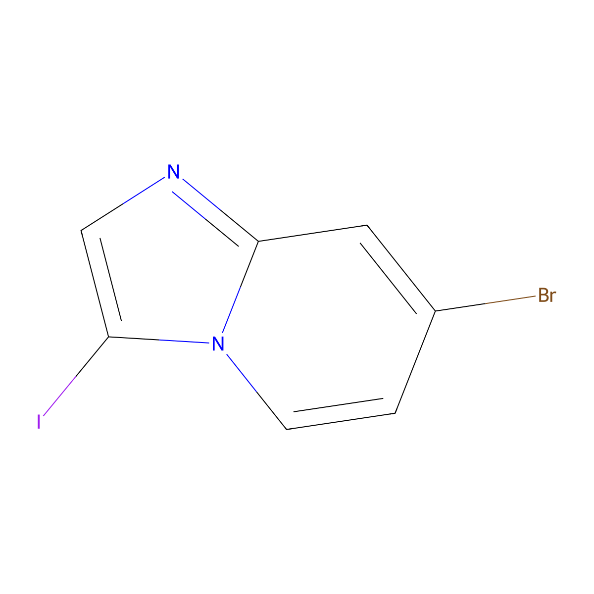 7-Bromo-3-iodoimidazo[1,2-a]pyridine molecular structure, CAS 1246184-55-3
