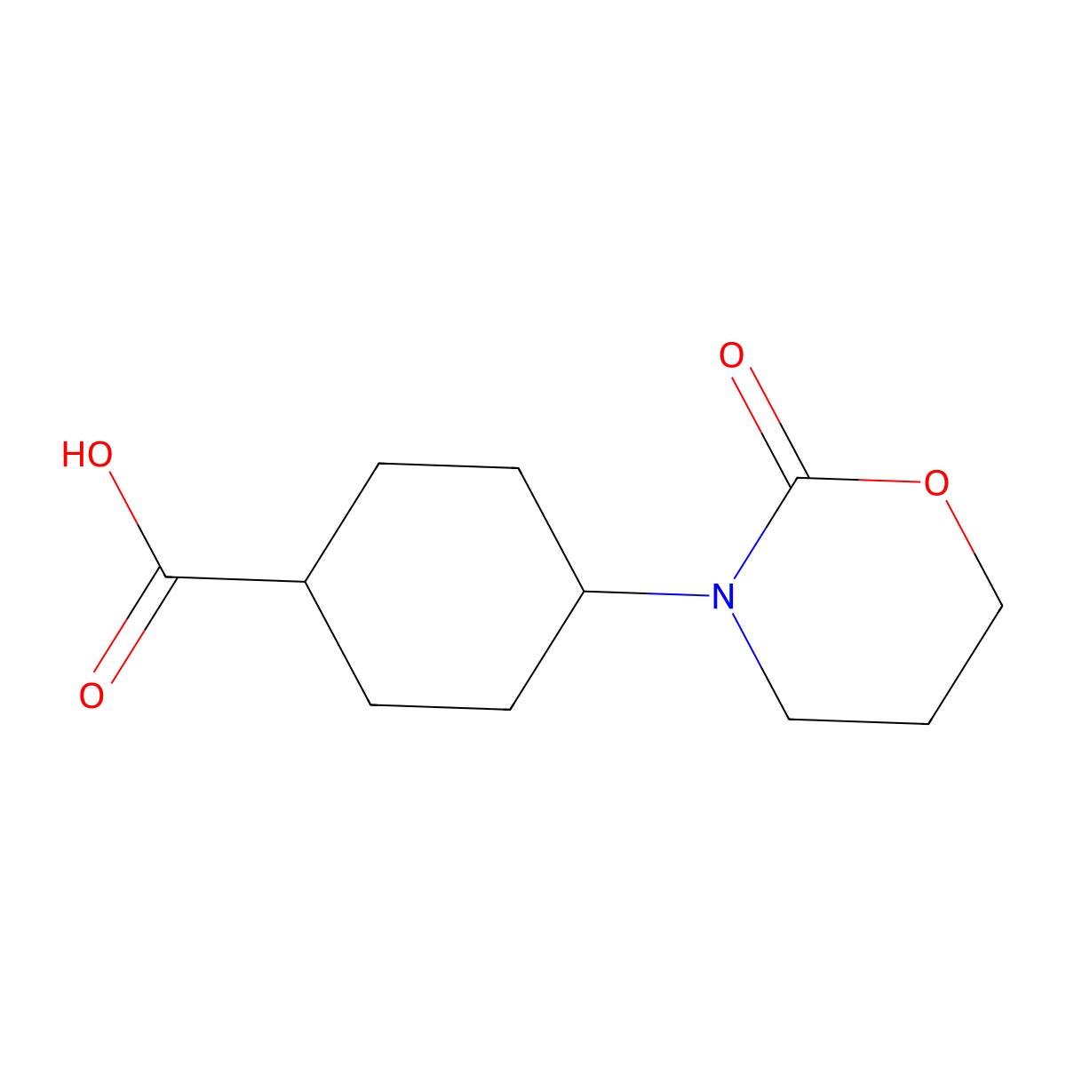 4-(2-Oxo-1,3-oxazinan-3-yl)cyclohexane-1-carboxylic acid molecular structure, CAS 1246185-24-9