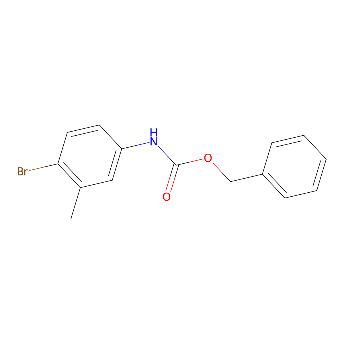 benzyl N-(4-bromo-3-methylphenyl)carbamate molecular structure, CAS 1246187-55-2