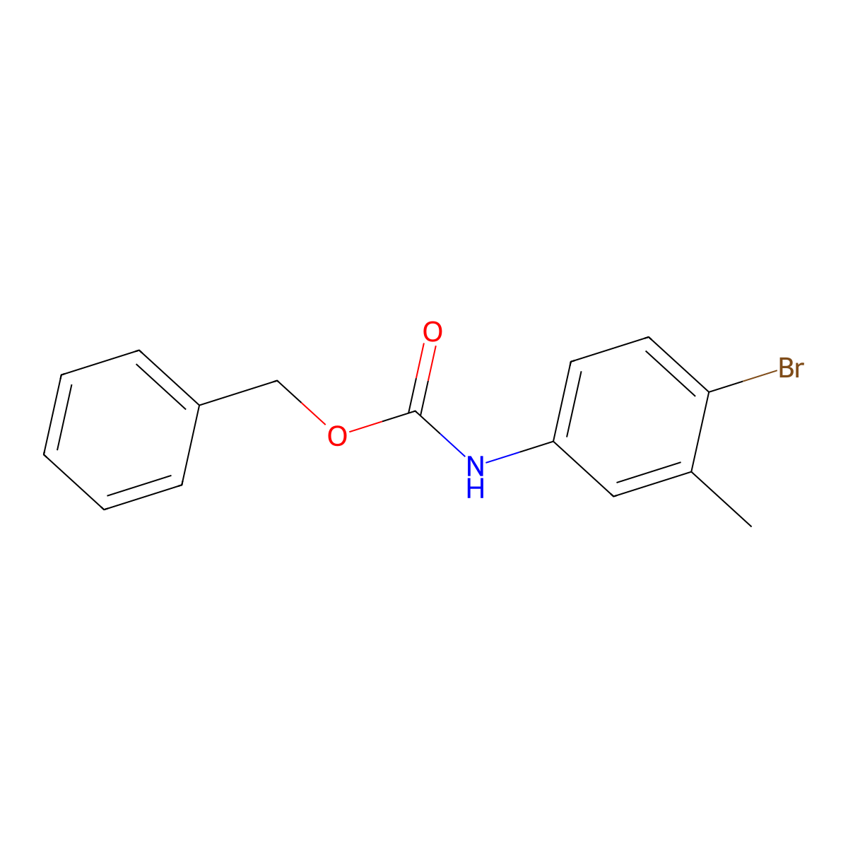benzyl N-(4-bromo-3-methylphenyl)carbamate molecular structure, CAS 1246187-55-2