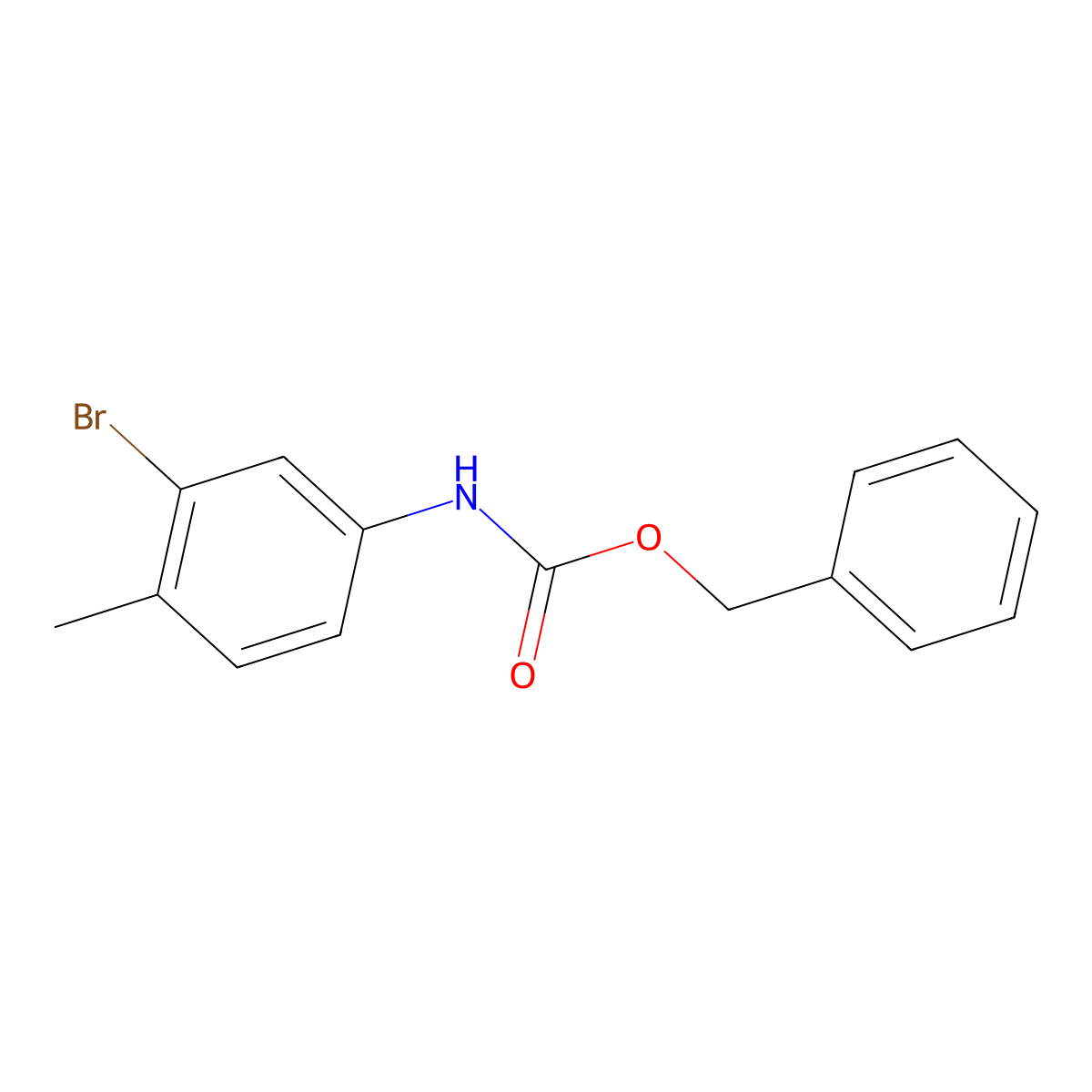 benzyl N-(3-bromo-4-methylphenyl)carbamate molecular structure, CAS 1246187-60-9