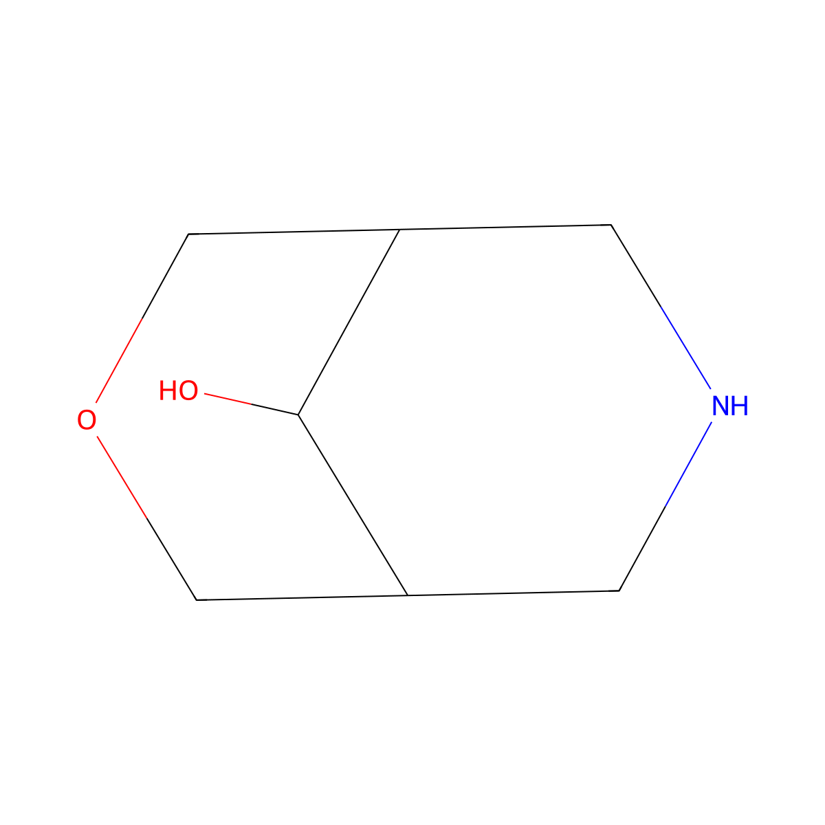 3-Oxa-7-azabicyclo[3.3.1]nonan-9-ol molecular structure, CAS 1246187-79-0