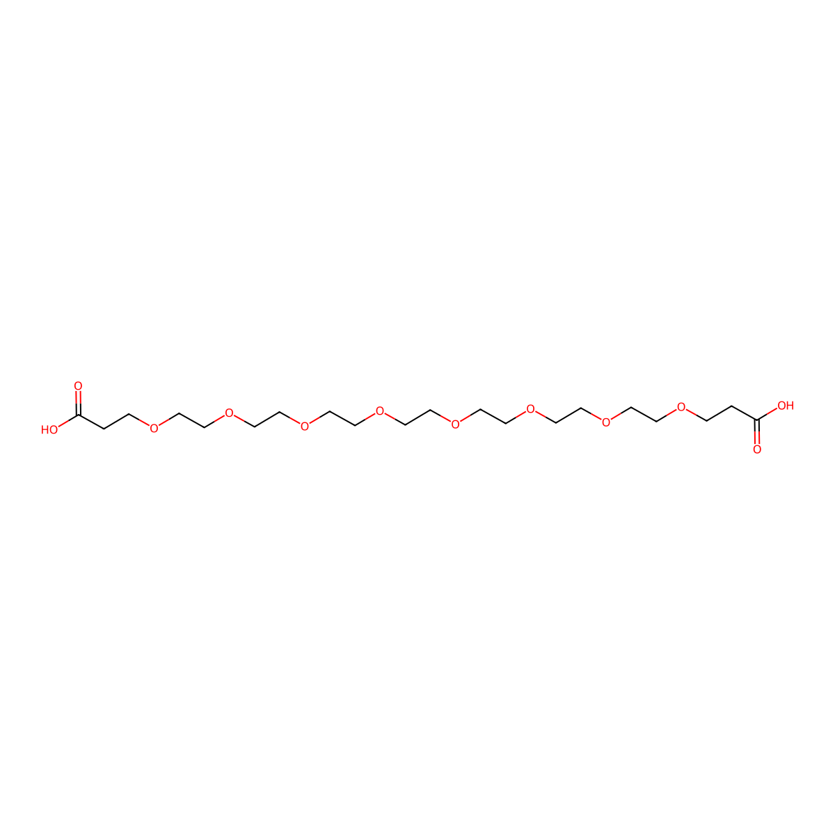 Bis-PEG8-acid molecular structure, CAS 1246189-43-4