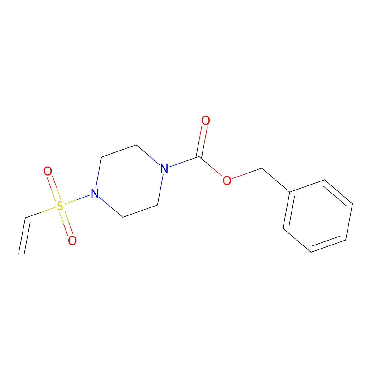 Benzyl 4-(ethenesulfonyl)piperazine-1-carboxylate molecular structure, CAS 1246203-64-4